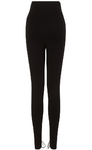 Necessary Evil Carmenta High Waisted Lace Up Leggings