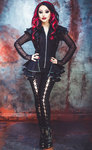 Necessary Evil Carmenta High Waisted Lace Up Leggings Dani Divine